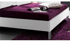 Futonbett Easy Beds C 180x200 Bett Doppelbett in weiß und Glas schwarz