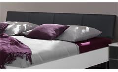 Futonbett Easy Beds D 180x200 Bett Doppelbett in weiß und Polster schwarz