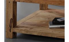 Couchtisch Holztisch Wohnzimmertisch Yoga Sheesham massiv natur 80x80 Wolf Möbel
