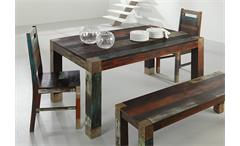 Esszimmerstuhl Holzstuhl Küchenstuhl Goa 4er Set Stuhl Massivholz Mango bunt