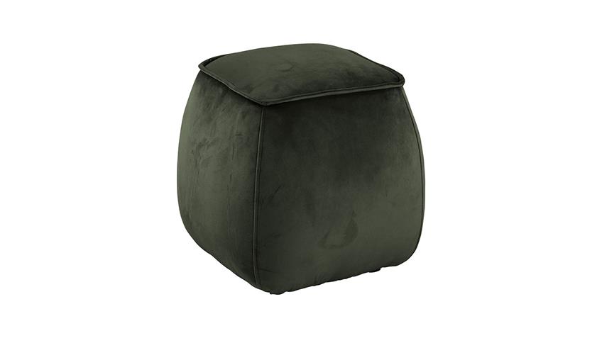 Sitzhocker Mie Pouf Sitzkissen mit Samt dunkelgrün 40x40 cm