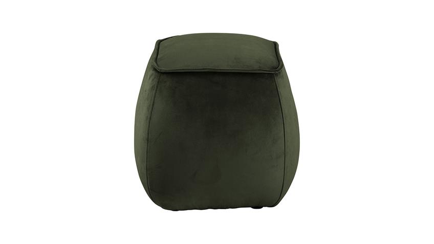 Sitzhocker Mie Pouf Sitzkissen mit Samt dunkelgrün 40x40 cm
