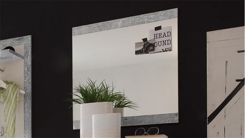 Wandspiegel Stone Beton-Look grau Flur Garderobenspiegel