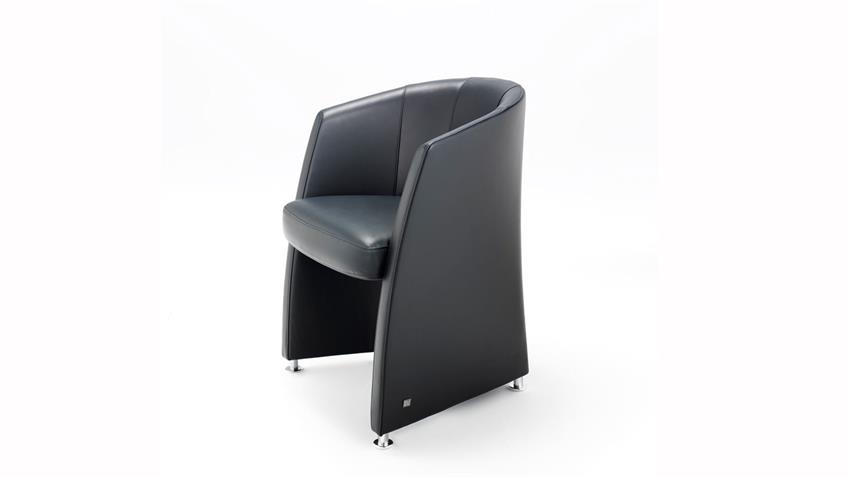 ROLF BENZ Sessel ST SE 7300 Cocktailsessel Echt Leder schwarz