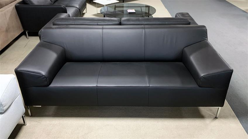 Sofa Freistil 180 2-Sitzer Leder schwarz 200 cm ROLF BENZ