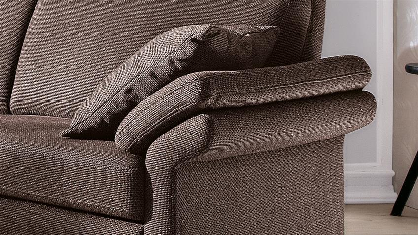 Sofa 3-Sitzer CONCEPT 3 Stoff braun mit Federkern 196 cm