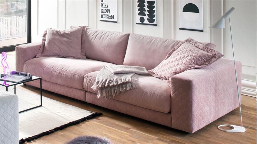Big Sofa HIGH LOFT Megasofa Loungesofa in Stoff rosa 290