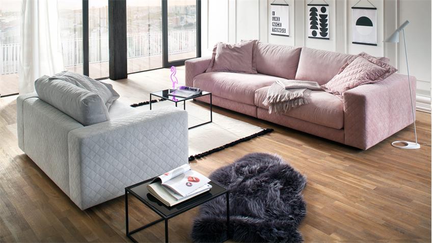 Big Sofa HIGH LOFT Megasofa Loungesofa in Stoff rosa 290