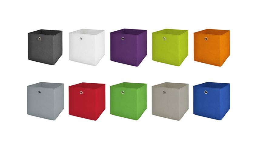 Faltbox FLORI 1 Korb Regal Aufbewahrungsbox in grün 4er Set