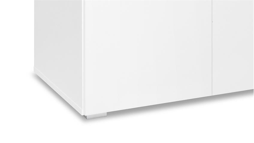 Kommode BLANC 1 moderner Schrank 2-türig weiß matt 80x80 cm