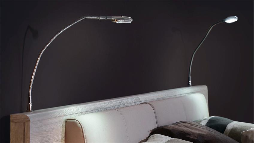 Bettbeleuchtung RONDINO 2er-Set Leseleuchten in weiß für Bettanlage