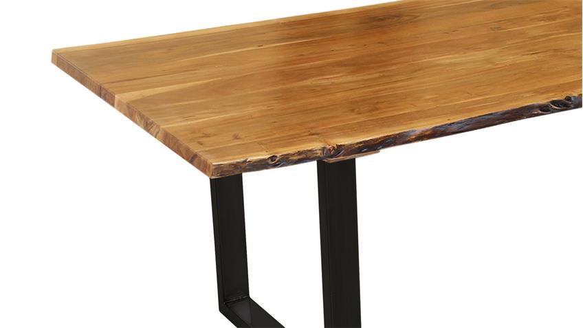 Tisch 160x90 Massivholz Esstisch Agra Akazie Baumkante