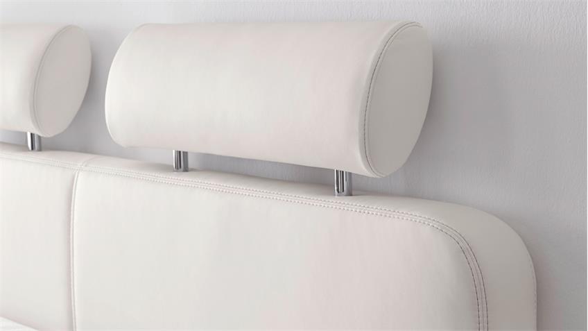 Boxspringbett GINA Bett in weiß mit Topper und LED 180x200 cm