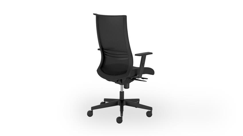 Design Bürostuhl ALTUM Drehstuhl Chefsessel in schwarz mit Funktion