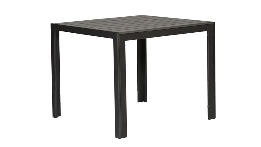 Gartentisch 90x90 Tisch Polywood anthrazit Aluminium
