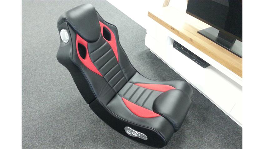 Soundsessel Speedy Gaming Chair Bluetooth schwarz rot