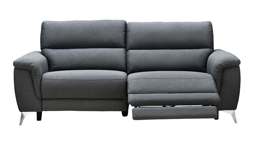 3-Sitzer NINA Sofa mit Motor Microfaser grau Federkern