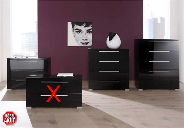 KOMMODE ECO, HIGHBOARD SCHWARZ ECHT HOCHGLANZ  