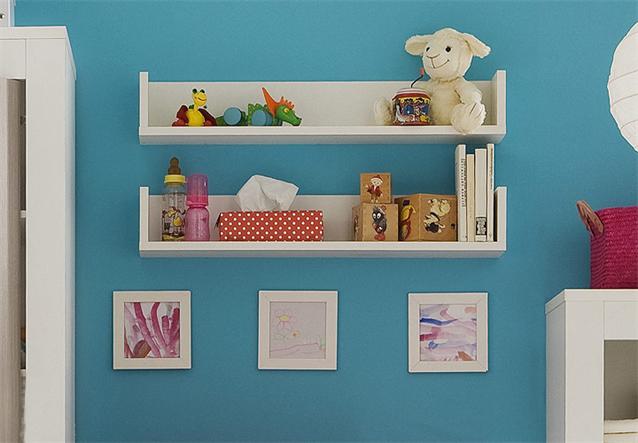 WANDREGAL MICHI IN WEIß WANDBOARD BABYZIMMER NEU  