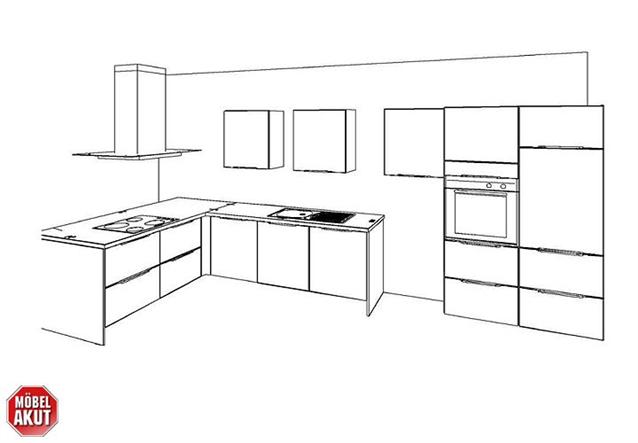 NOBILIA EINBAUKÜCHE, L KÜCHE INKL. E GERÄTE, NEU + OVP  