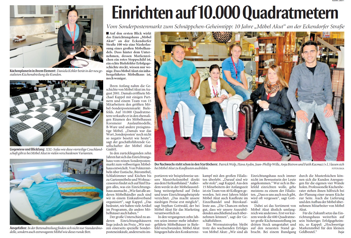 Informationen aus der Presse Möbel AKUT GmbH
